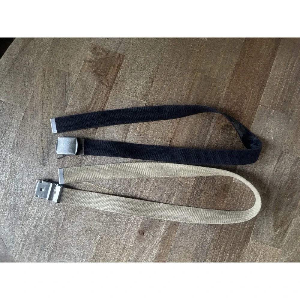 Tony Hawk Metal Belt Buckle Canvas Webbing Belt Black And Brown Bundle Sz XL